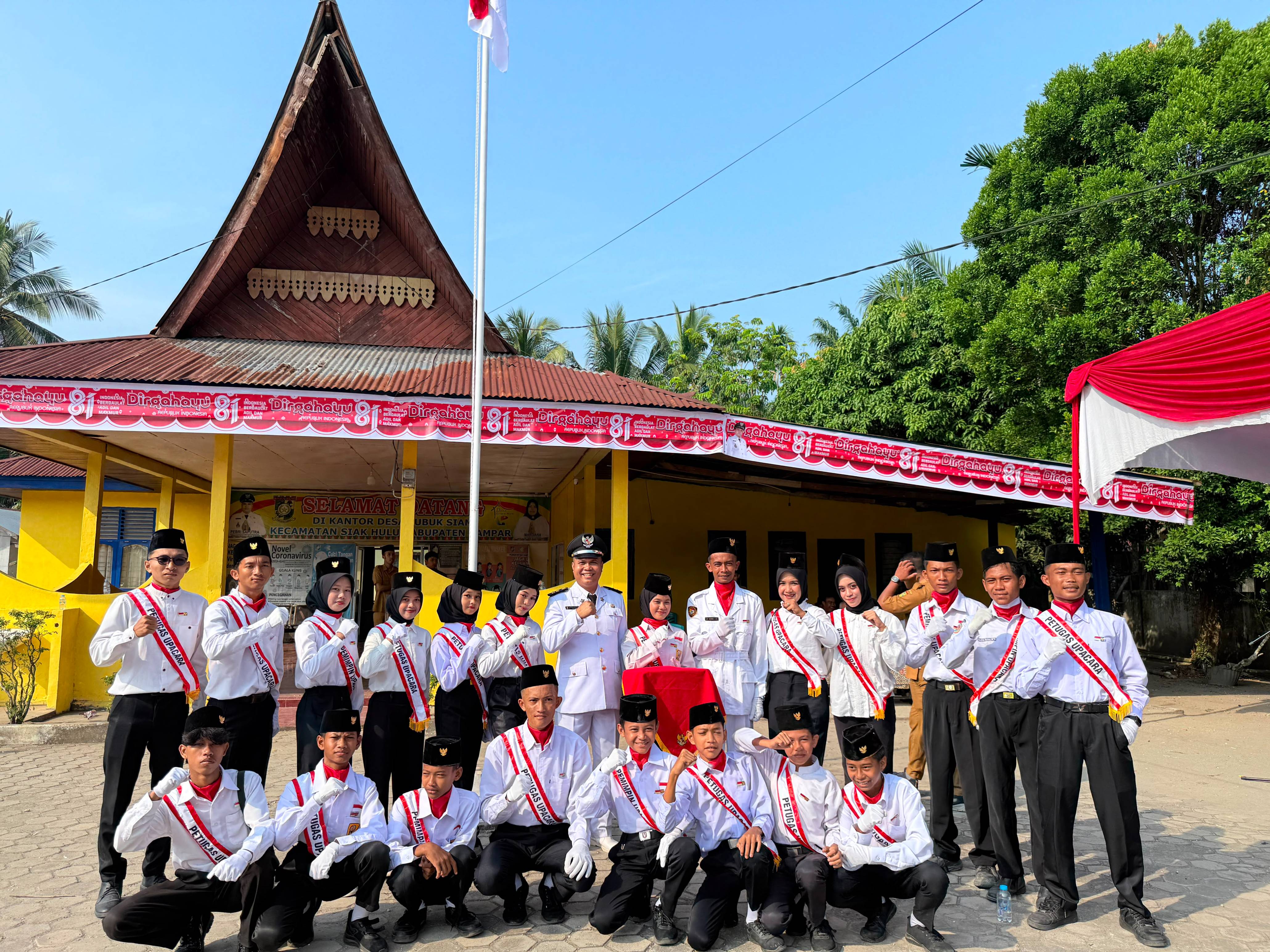 Upacara Peringatan HUT Kemerdekaan RI ke-81 di Desa Lubuk Siam
